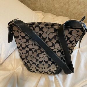 Coach Black and Tan Crossbody Bag